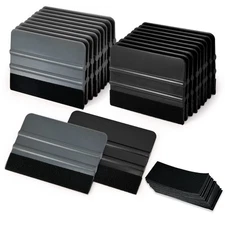 20 Pack Vinyl Squeegee With Felt Fabric for Tint Film Decal Application Wrap