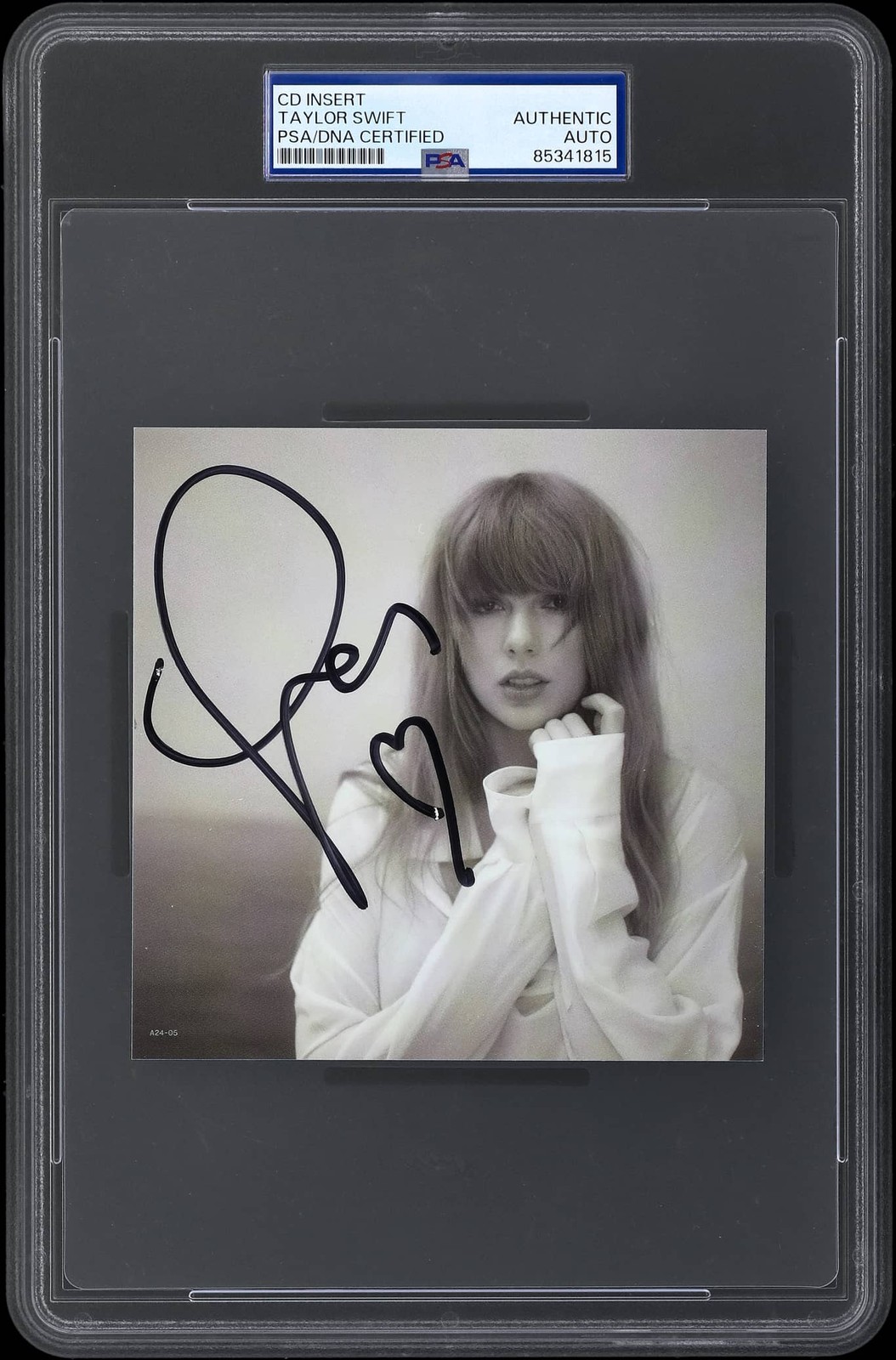 Taylor Swift Signed Autograph w/HEART Tortured Poets Department CD Album PSA/DNA