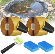 2Pcs Pond Liner Seam Tape, 3" x 30' Double Sided Butyl Rubber Tape Kit, Waterpro