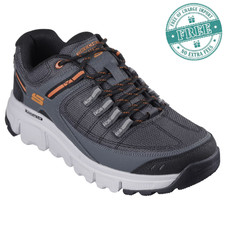 Skechers Men Memory Foam Summits AT Upper Draft Outdoor Lace-Up Sneaker Charcoal