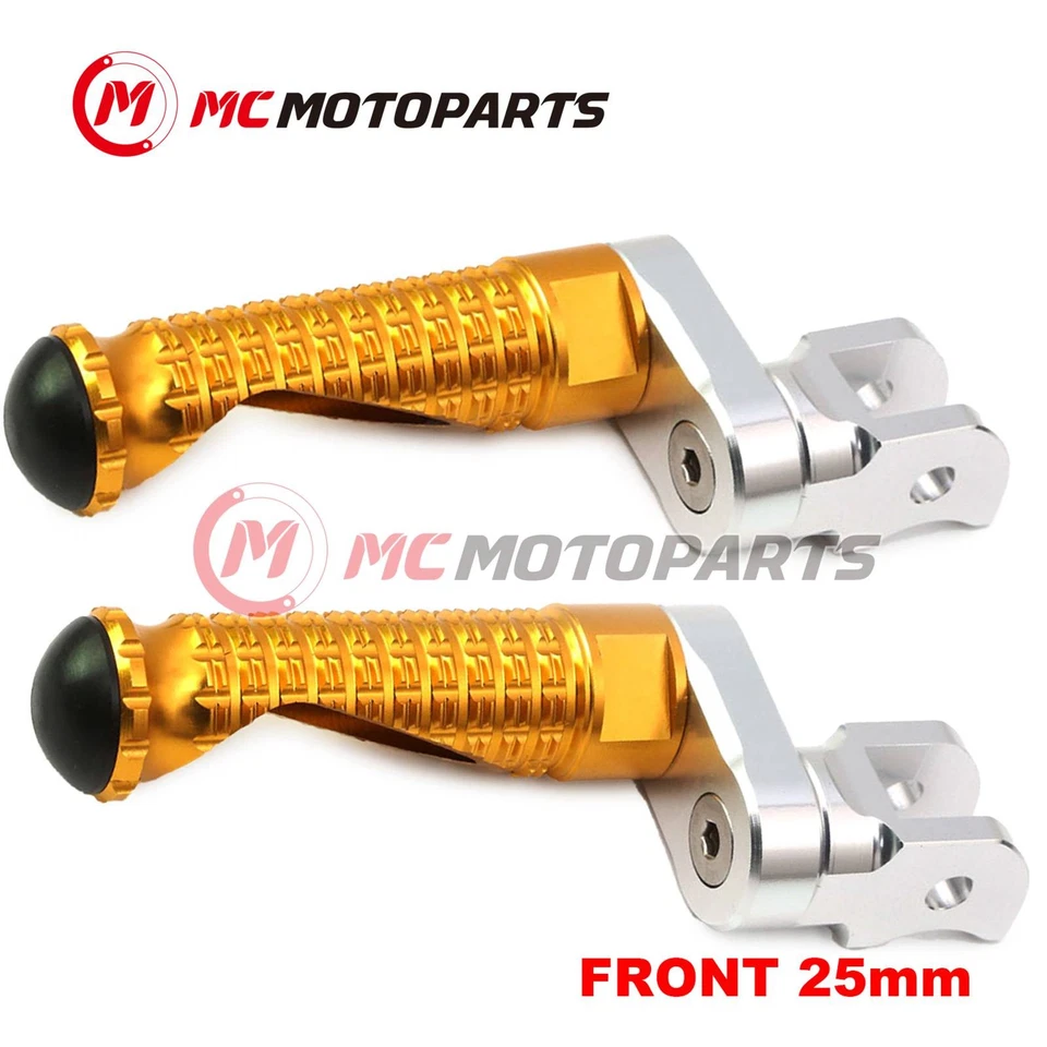 For Triumph Daytona 650 04-05 MPRO 25mm Extended GOLD Front Foot Pegs Foto 2 de 4