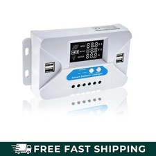 20A Solar Panel Battery Charge Controller 12V/24V LCD Regulator Auto USB Ports