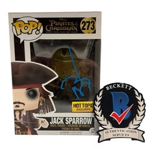 JOHNNY DEPP SIGNED AUTOGRAPH PIRATES OF THE CARIBBEAN FUNKO POP 273 BECKETT BAS