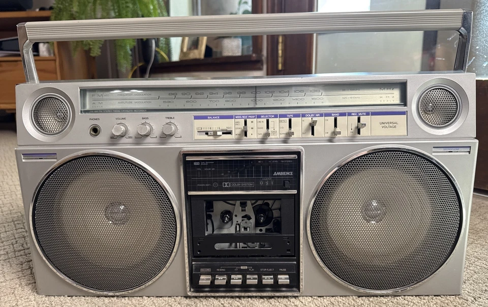 Radio casete AM/FM Dolby Panasonic RX-5085 Boombox con manual y cable leer Foto 2 de 4