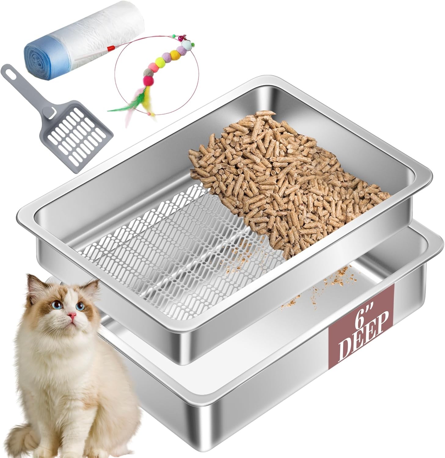 For Pine Pellets, Xl Extra Large Metal...