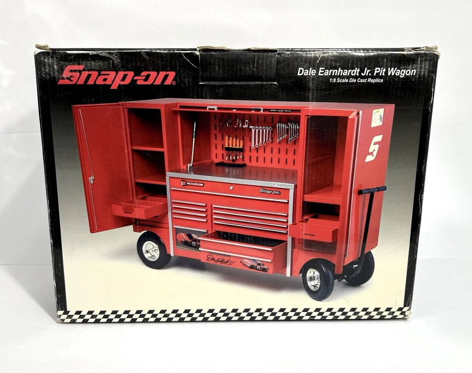 Snap-On Tools Dale Earnhardt Jr #8 Budweiser Pit Wagon RARE 1:8 Diecast Tool Box - Image 2 of 4