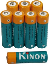 Kinon AA Rechargeable Batteries Ni-Mh 1.2V 2400mAh (8 Pieces) for Digital...  12.57 per battery