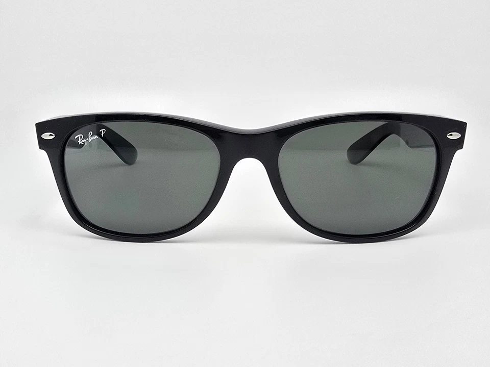 Gafas de sol Ray-Ban RB2132 901/58 Wayfarer marco negro polarizadas G-15 lentes verdes Foto 2 de 4