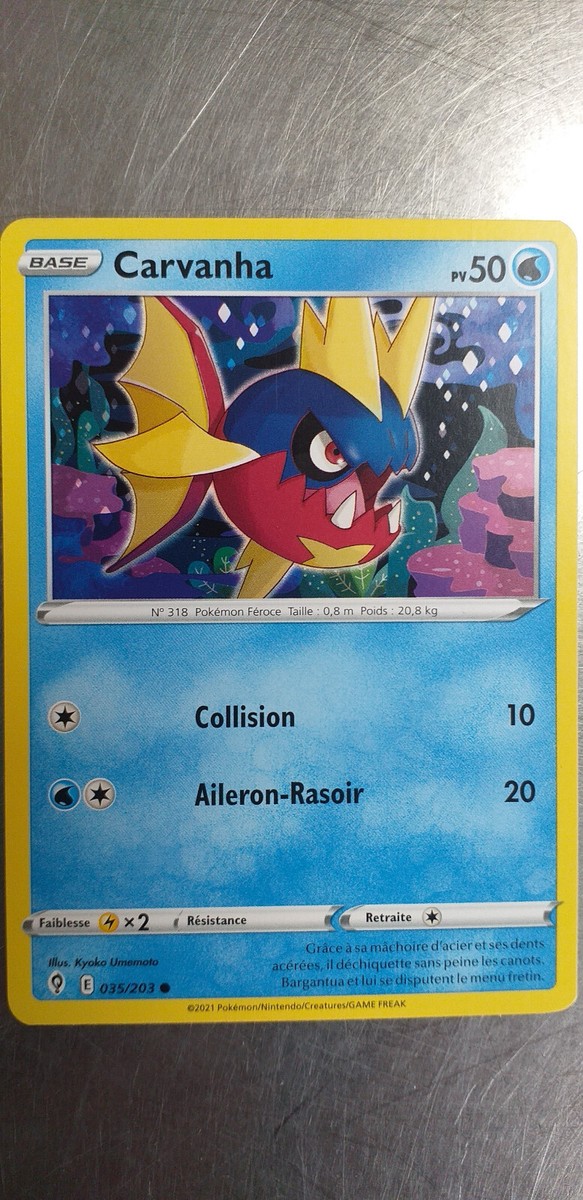 carvanha pokemon card value Darkness / 50 / Basic Attack 1 Carvanha - SWSH08: Fusion Strike