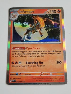 Pokemon Card Infernape Stage 2 #033/167 2024 Holo | eBay Pokemon Card Infernape Stage 2 #033/167 2024 Holo | eBay