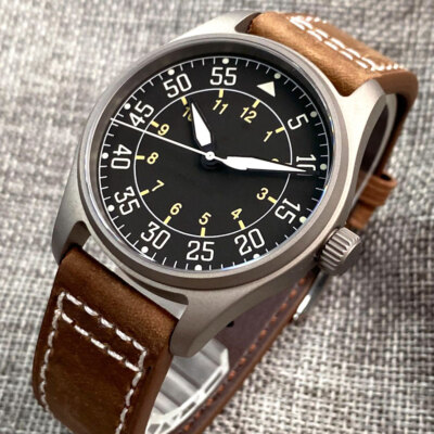 Lightweight Titanium Tandorio Black Dial Miyota 8215 PT5000 Automatic Mens Watch