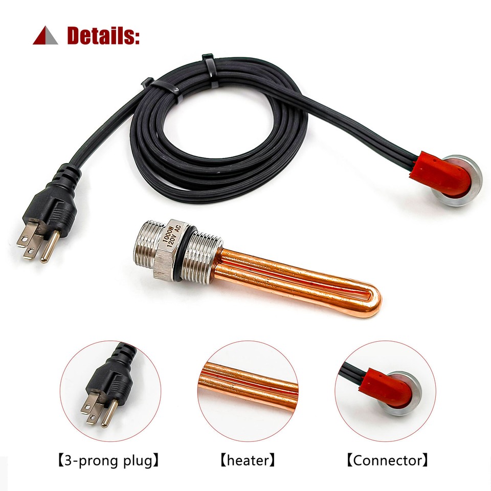 Engine Block Heater 1000W 120V Fits Ford Powerstroke F250 F350 ...