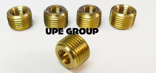 BRASS FACE BUSHING REDUCING NPT THREADS PIPE FITTING 1/2 MALE X 1/4 FEMALE QTY 5