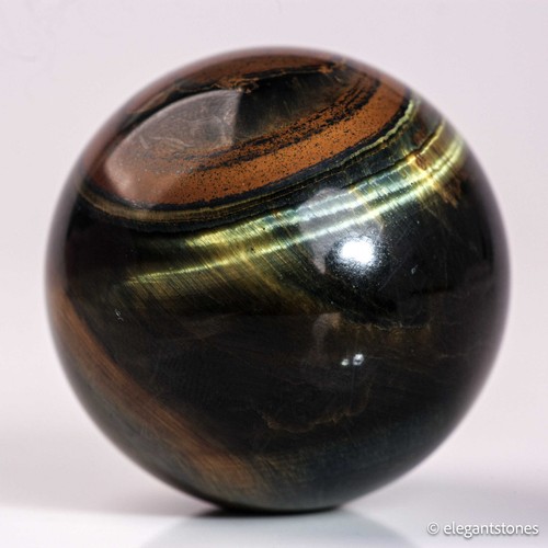 63g35mm Blue Yellow Tiger Eye Sphere Crystal Ball Natural Quartz Healing Stone - Picture 8 of 10