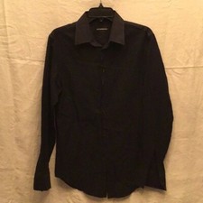 Emporio Armani Men's long sleeve Black Shirt size Medium 100 cotton