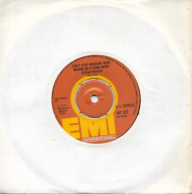 B.T. Express-Can't Stop Groovin'  7'' vinyl 45rpm single EMI Int'l Records 1976