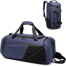 Sporttasche Tasche Rucksack mit Schuhfach Training Wasserdicht Gym Blau B190