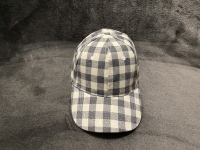 Baseball Cap Hat Gray Plaid 