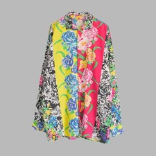 Vintage Shirt Gianni Versace Versus Mehrfarbig Blumenmuster | Größe 40 | 54