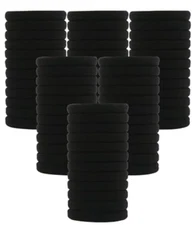 NEW BAOLI 60PCS Black Large Ponytail Hair Ties Cotton Hair Bands