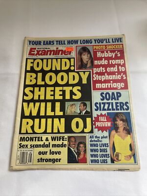 1996 September 17 National Enquirer News, Bloody Sheets Will Ruin O.J. (MH11)