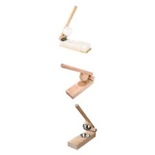 Wood Mochi Maker Hand Pie Maker Dough Pressing Tool for Camping Picnic Home