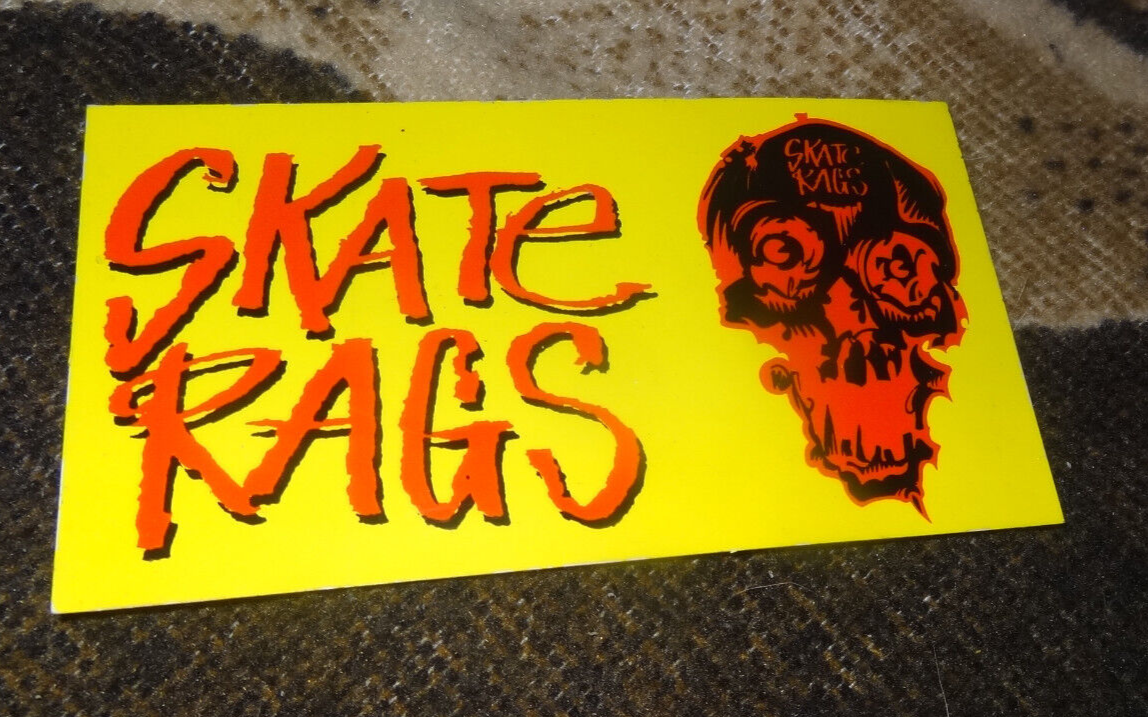 スケートボード Skate Rags Vtg Skateboard Sticker SKATE RAGS vtg Skateboard sticker original print | eBay