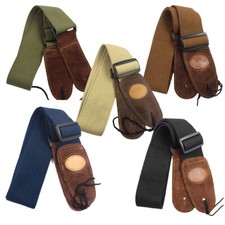 1PC Adjustable Leather Ends Guitar Strap For Electric Acoustic Guitar bass NEW