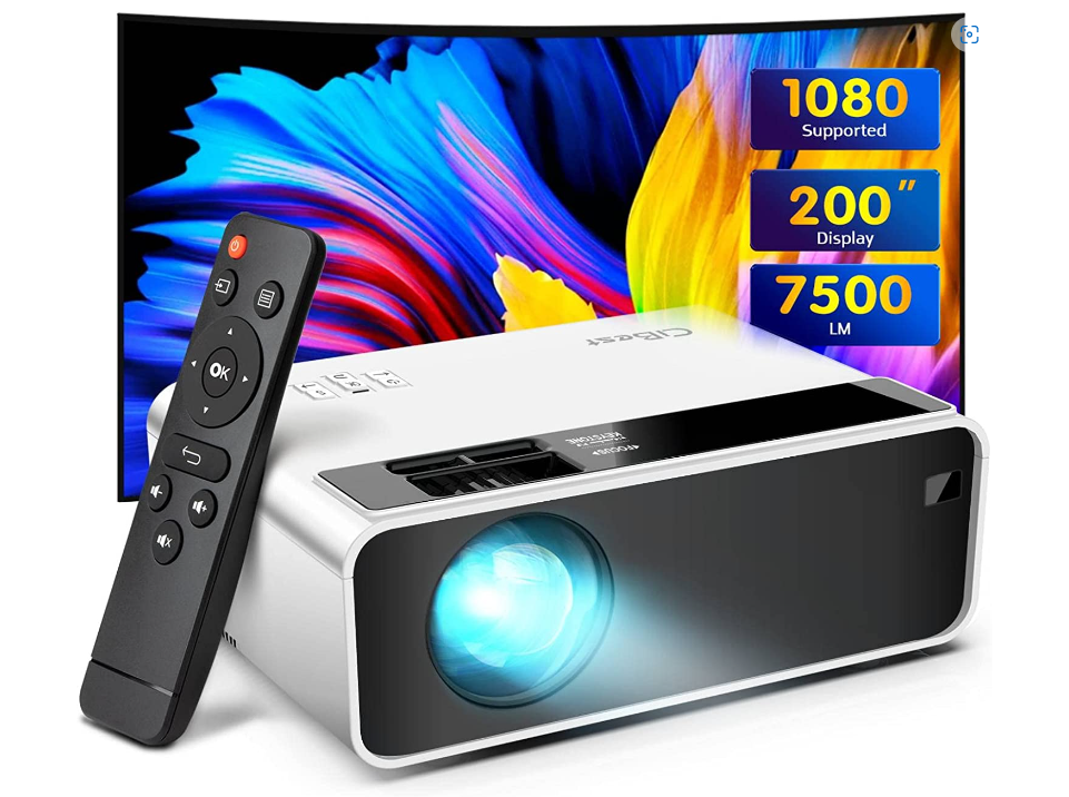 Cibest Mini Projector, 2022 Upgraded Video Projector Outdoor Movie