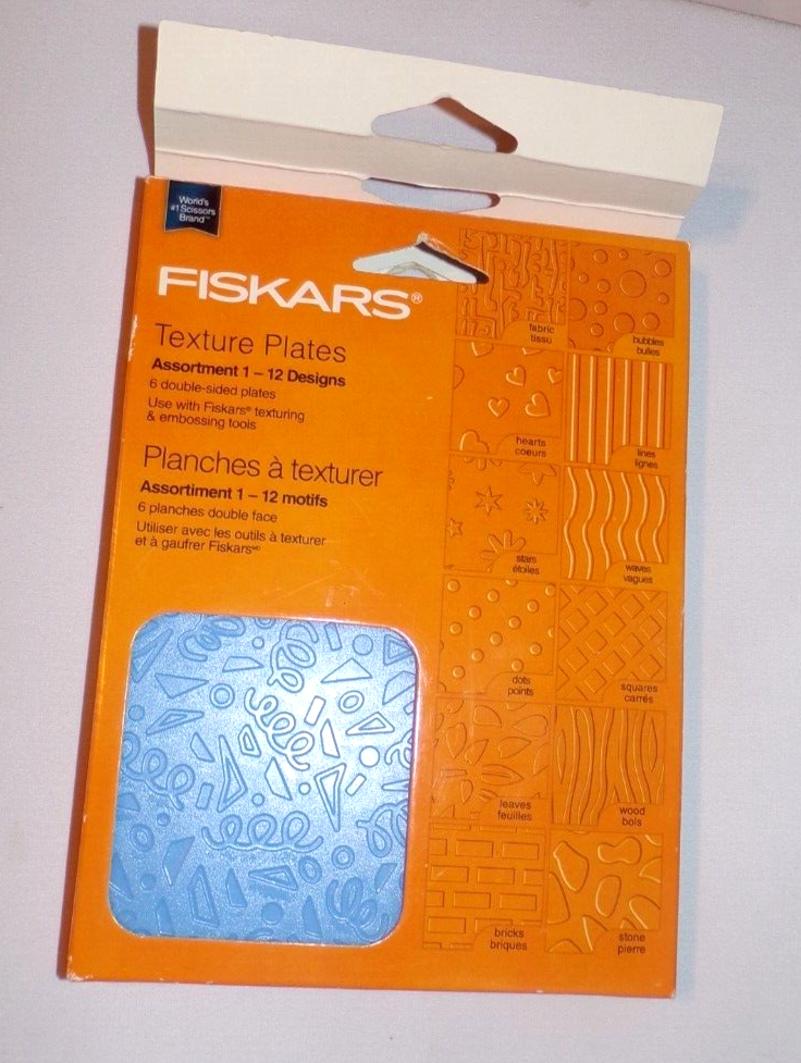 Fiskars Texture Stencil Plates Lot of 6 12 Different Designs Crafting