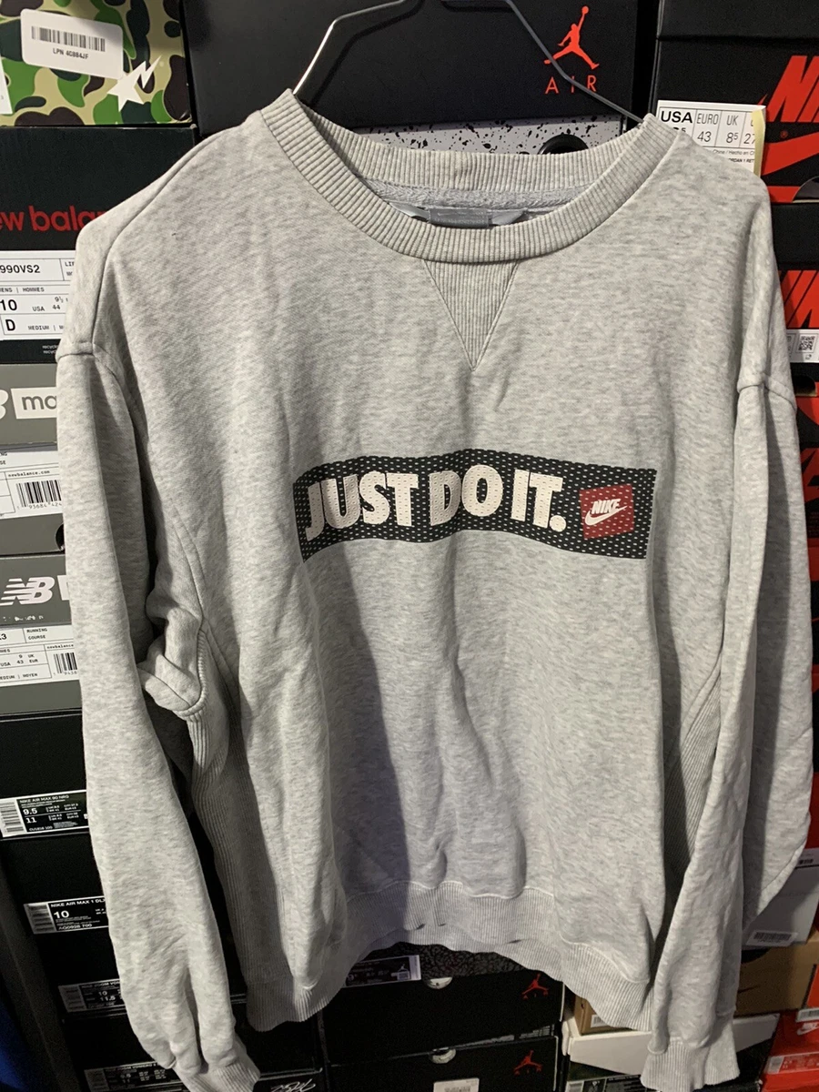 Vintage Nike Crew Neck Jacket Mens Sweatshirt Sweater Grey Just Do