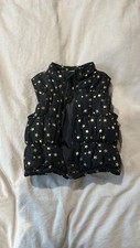 Puffer Vest, Black With Gold Stars, Size 3T, Worn Once