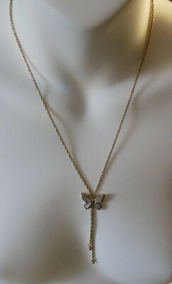 avon butterfly necklace