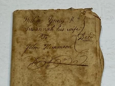 Land Deed Feb 1828 Hempstead Rockland County New York Hemion Young Family Gurnee