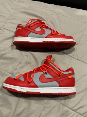 赤、黒芯白、タン濃、タン薄、各10本 Size 10.5 - Nike Dunk Low x OFF-WHITE University Red 2019