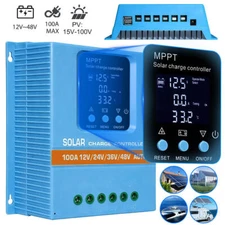 4800W 100A MPPT Solar Charge Controller 12V/24V/36V/48V Battery PV Regulator LCD