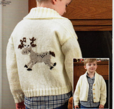 Knitting pattern copy 4626.   Christmas sweater & cardigan .  20-30'' chest.  DK