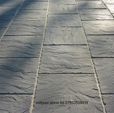 8SQM - 22 x 600 x 600 CHARCOAL GREY  PATIO PAVING SLABS (DELIVERY EXCEPTIONS)