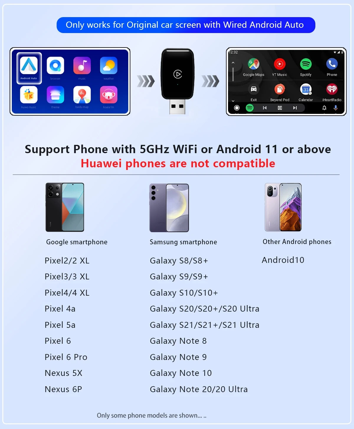 Adattatore Wireless CarPlay Android Auto 2in 1 Smart Dongle 2024 5g WIFI - Miniatura 11