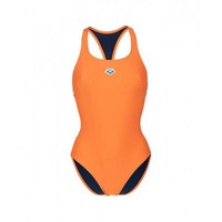 Arena Damen Badeanzug Icons Swimsuit Racer Back, Orange, DE36 UK/USA32