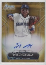 2022 Bowman Sterling Prospect Gold Refractor 20/50 Starlin Aguilar Auto 0c3e