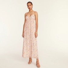 NWT J.Crew Open-back Silk Maxi in Liberty® Garden of Life Floral Dress 6