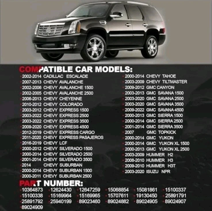 AC Compressor Compatible with Sierra 1500 Yukon Suburban 1500 Tahoe 10364873 - Image 2 of 4