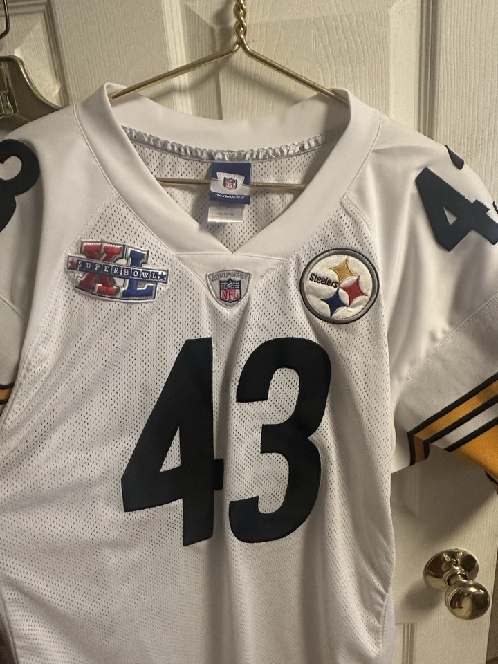 Troy Polamalu Pittsburgh Steelers Super Bowl XLIII Stitched Jersey Sz L XL 48 - Image 2 of 4