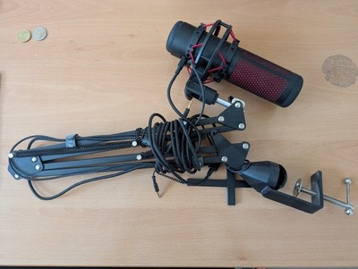 HyperX Quadcast USB Condenser Microphone + Professional Microphone Arm