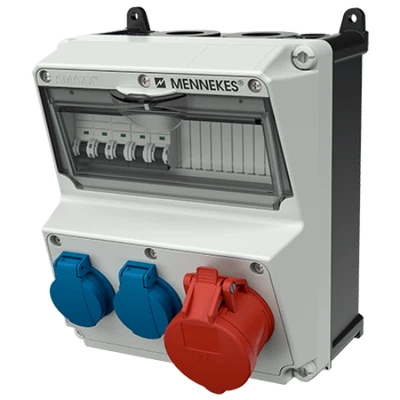 Wandverteiler AMAXX 920005 Stromverteiler 16A 2x230V IP44 CEE Schuko Mennekes - Bild 1 von 2