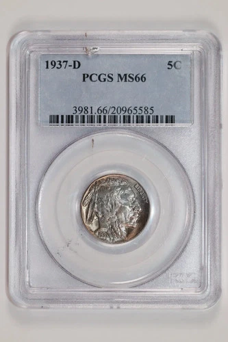1937-D BUFFALO NICKEL PCGS MS66