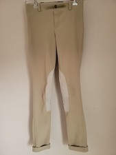 Equistar Equituff Girls Tan Horse Riding Pants Size XL Leggings, Stretch, Ribbed
