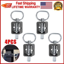 4PCS Utility Steel Spring Trailer Gate Loaded Weld-On Spring Latch Lock Assembly