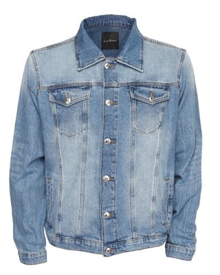 NWT JOHN RICHMOND JEAN JACKET blue cotton denim luxury Italy 46